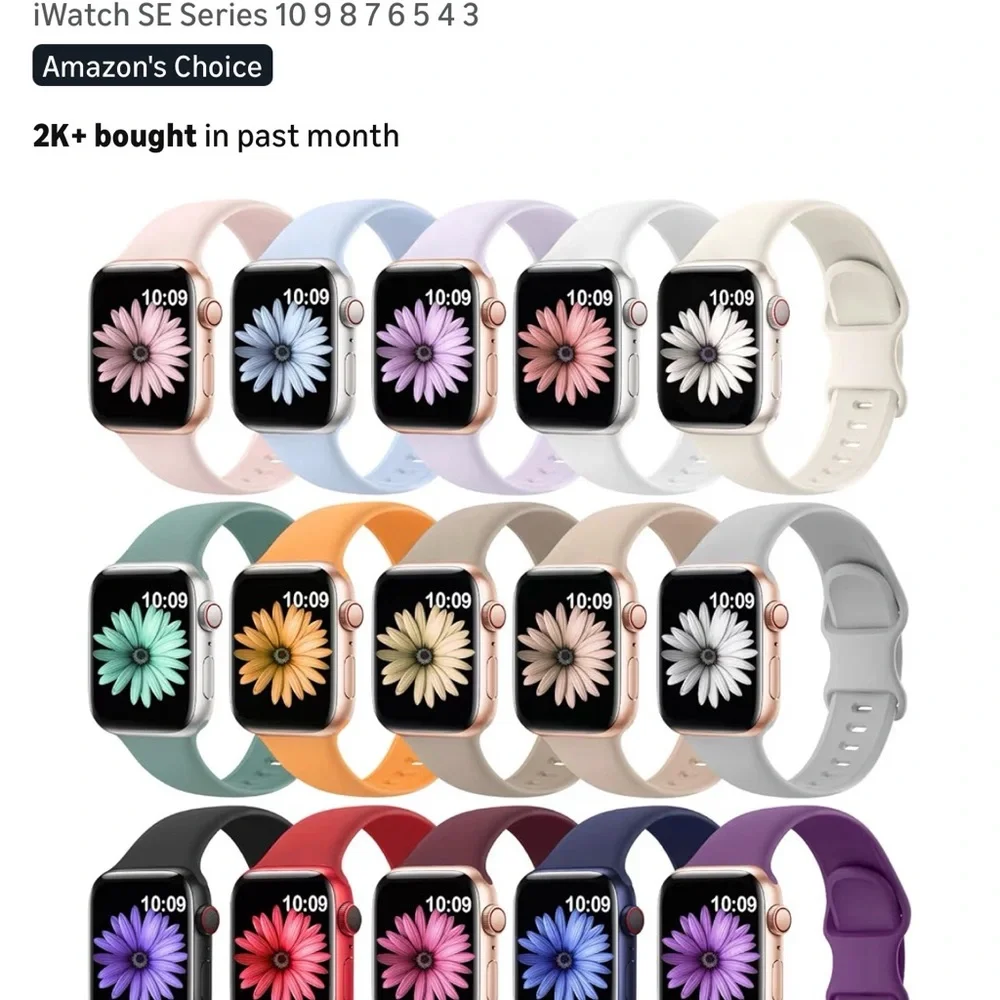 Silicone Replacement Watch Bands - Multiple Colors